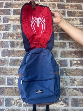 Spider Man Blue Canvas University Backpack